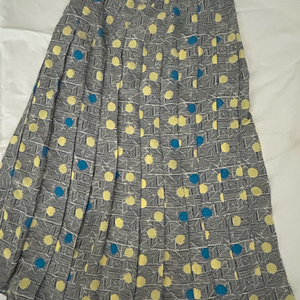 Autograph Black and Gray Pleated Midi Skirt for Work